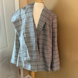 Lane Bryant Gray Checkered Blazer